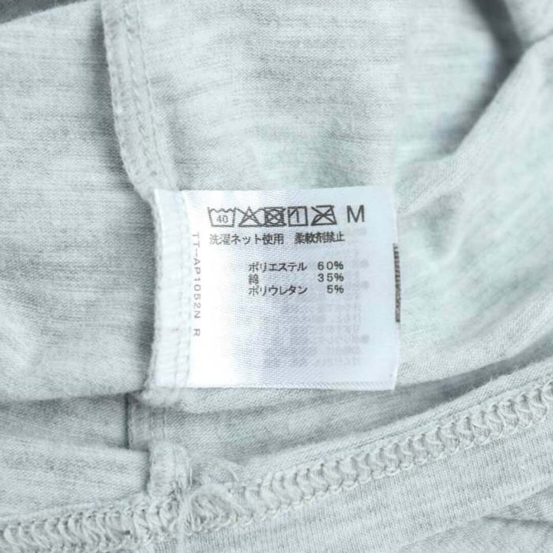 adidas(アディダス)のアディダス 半袖Ｔシャツ トップス ワンポイントロゴ 3ストライプス スポーツウエア レディース Mサイズ グレー adidas レディースのトップス(Tシャツ(半袖/袖なし))の商品写真