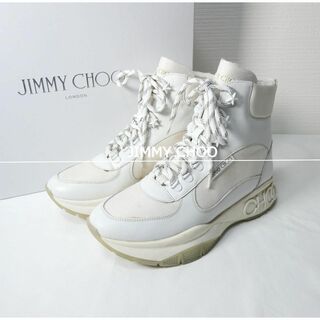 JIMMY CHOO - 良品 綺麗 JIMMY CHOO レザー チャンキーハイカット スニーカー
