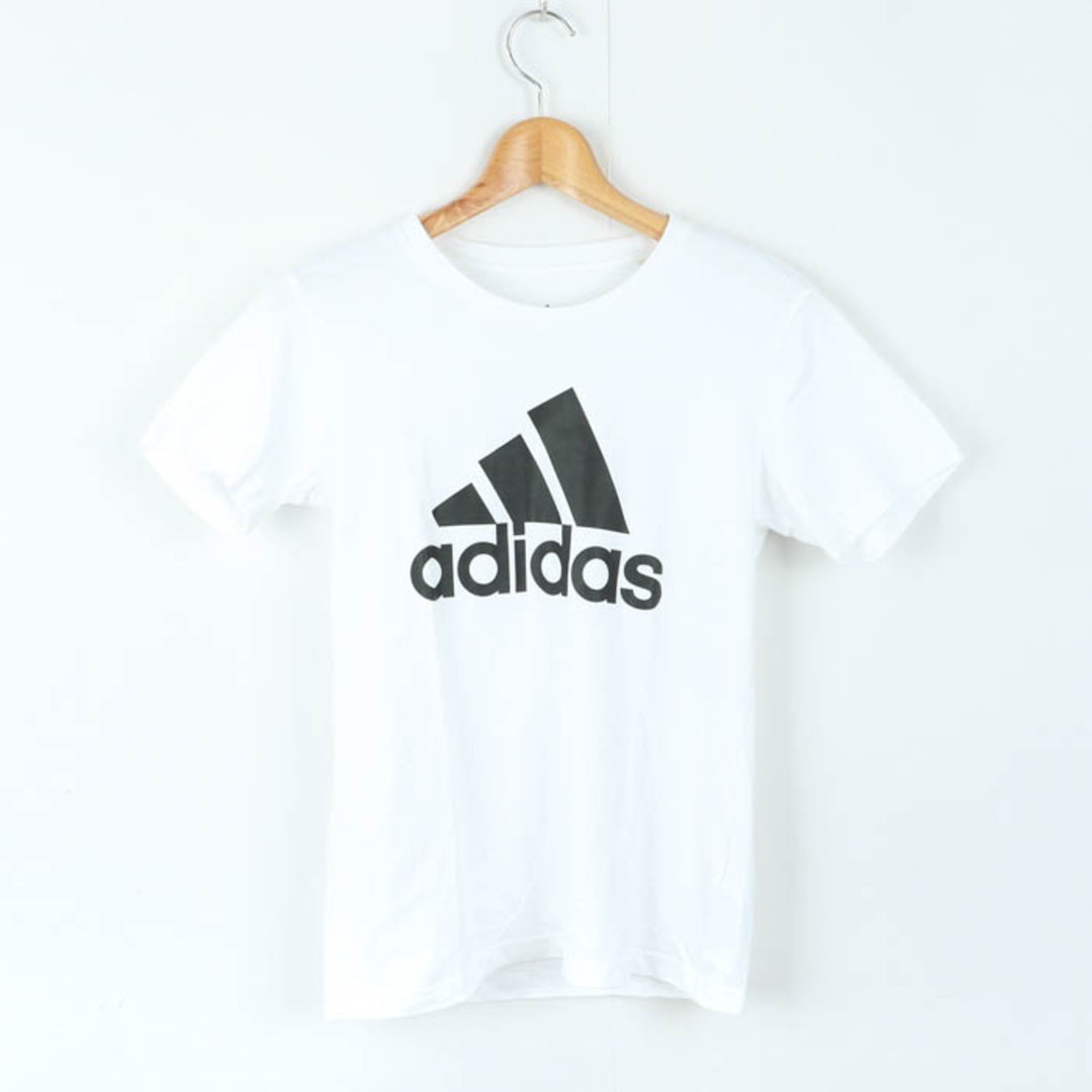 adidas(アディダス)のアディダス 半袖Ｔシャツ トップス ビッグロゴT スポーツウエア 大きいサイズ レディース OTサイズ 白×黒 adidas レディースのトップス(Tシャツ(半袖/袖なし))の商品写真