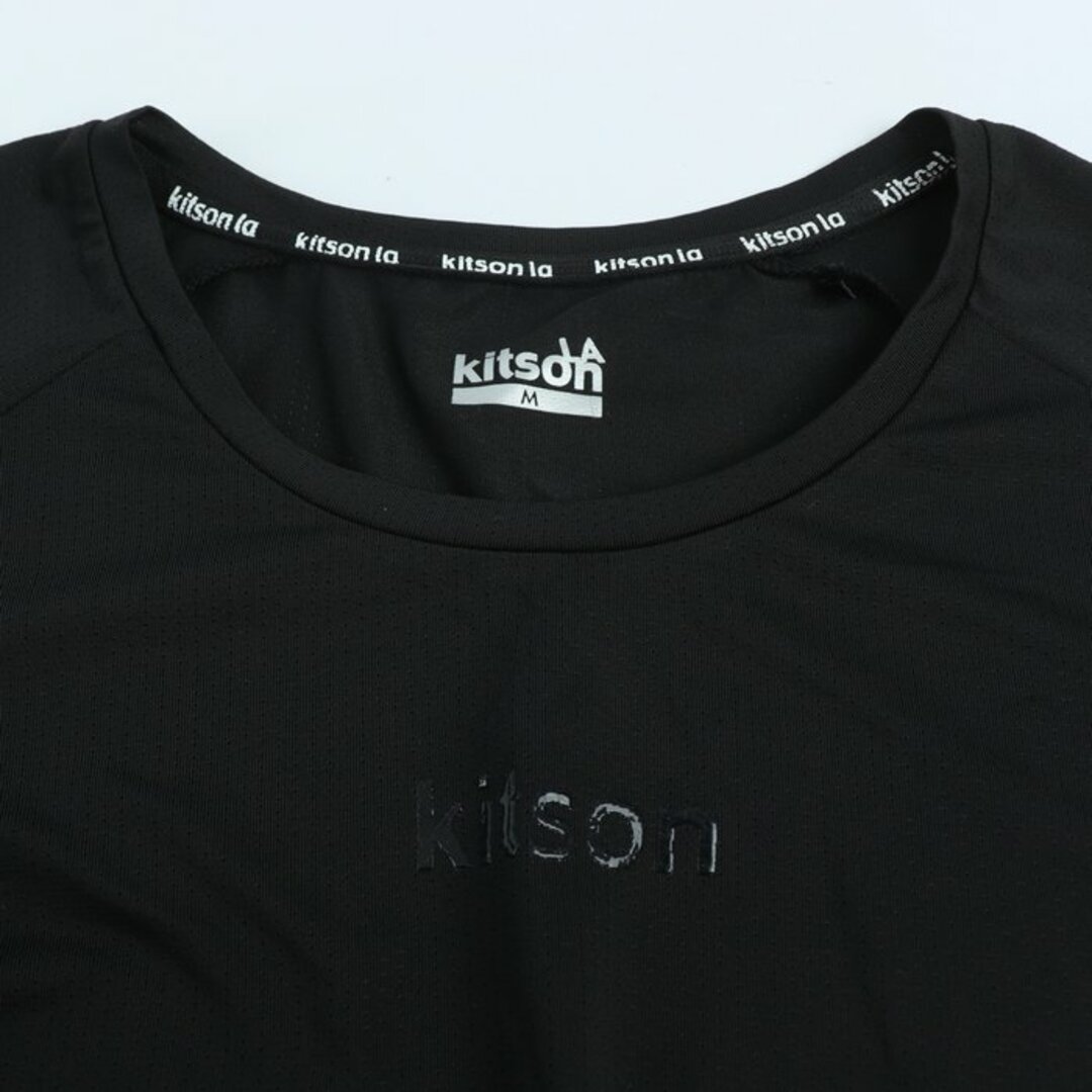 KITSON(キットソン)のキットソン 半袖Ｔシャツ トップス ロゴT ストレッチ スポーツウエア レディース Mサイズ ブラック kitson レディースのトップス(Tシャツ(半袖/袖なし))の商品写真