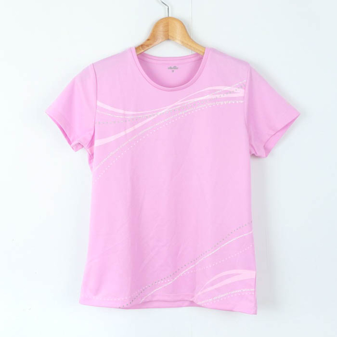 ellesse(エレッセ)のエレッセ 半袖Ｔシャツ トップス ラメ スポーツウエア レディース Lサイズ パープル ellesse レディースのトップス(Tシャツ(半袖/袖なし))の商品写真