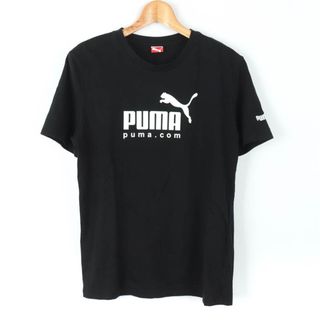 プーマ(PUMA)のプーマ 半袖Ｔシャツ トップス ロゴT スポーツウエア コットン レディース Mサイズ 黒×白 PUMA(Tシャツ(半袖/袖なし))