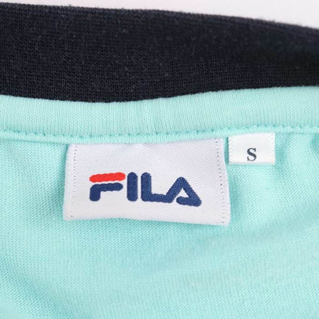 FILA(フィラ)のフィラ 半袖Ｔシャツ トップス ロゴT ラメロゴ スポーツウエア レディース Sサイズ ミント×紺×紫 FILA レディースのトップス(Tシャツ(半袖/袖なし))の商品写真