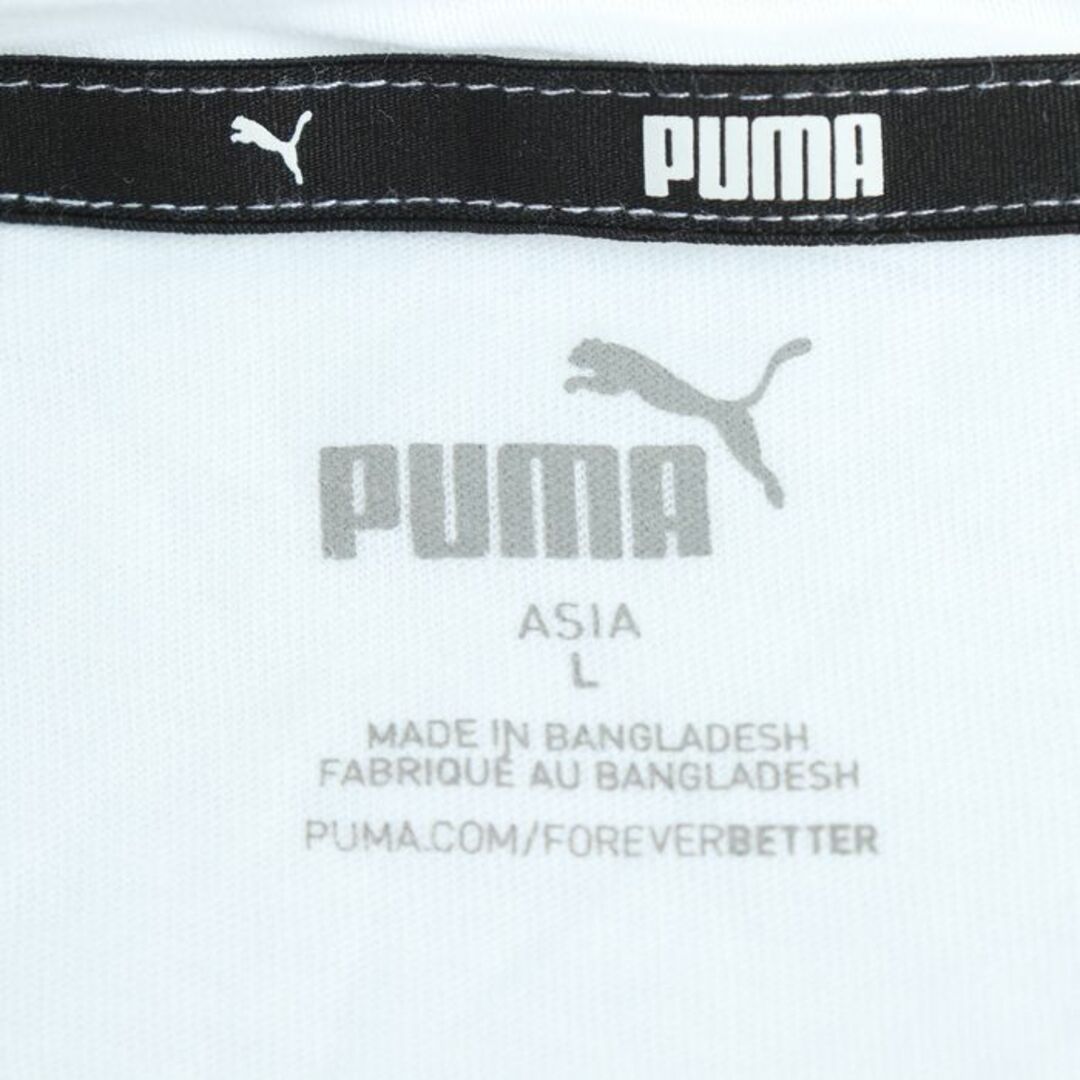 PUMA(プーマ)のプーマ 半袖Ｔシャツ トップス ロゴT ハート柄 スポーツウエア レディース Lサイズ 白×赤×黒 PUMA レディースのトップス(Tシャツ(半袖/袖なし))の商品写真