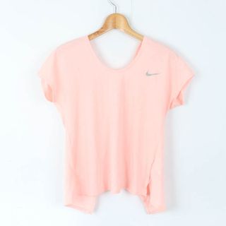 ナイキ(NIKE)のナイキ 半袖Ｔシャツ トップス ドライフィット タック スポーツウエア レディース Mサイズ ピンク NIKE(Tシャツ(半袖/袖なし))