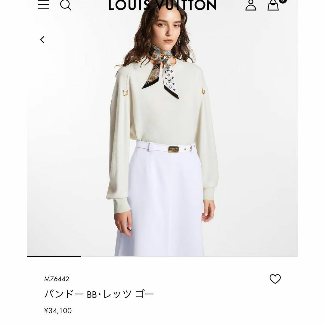 LOUIS VUITTON(ルイヴィトン)の【定価3.4万】ルイヴィトン　レディース　スカーフ　バンド　BB　レッツ　ゴー レディースのファッション小物(バンダナ/スカーフ)の商品写真