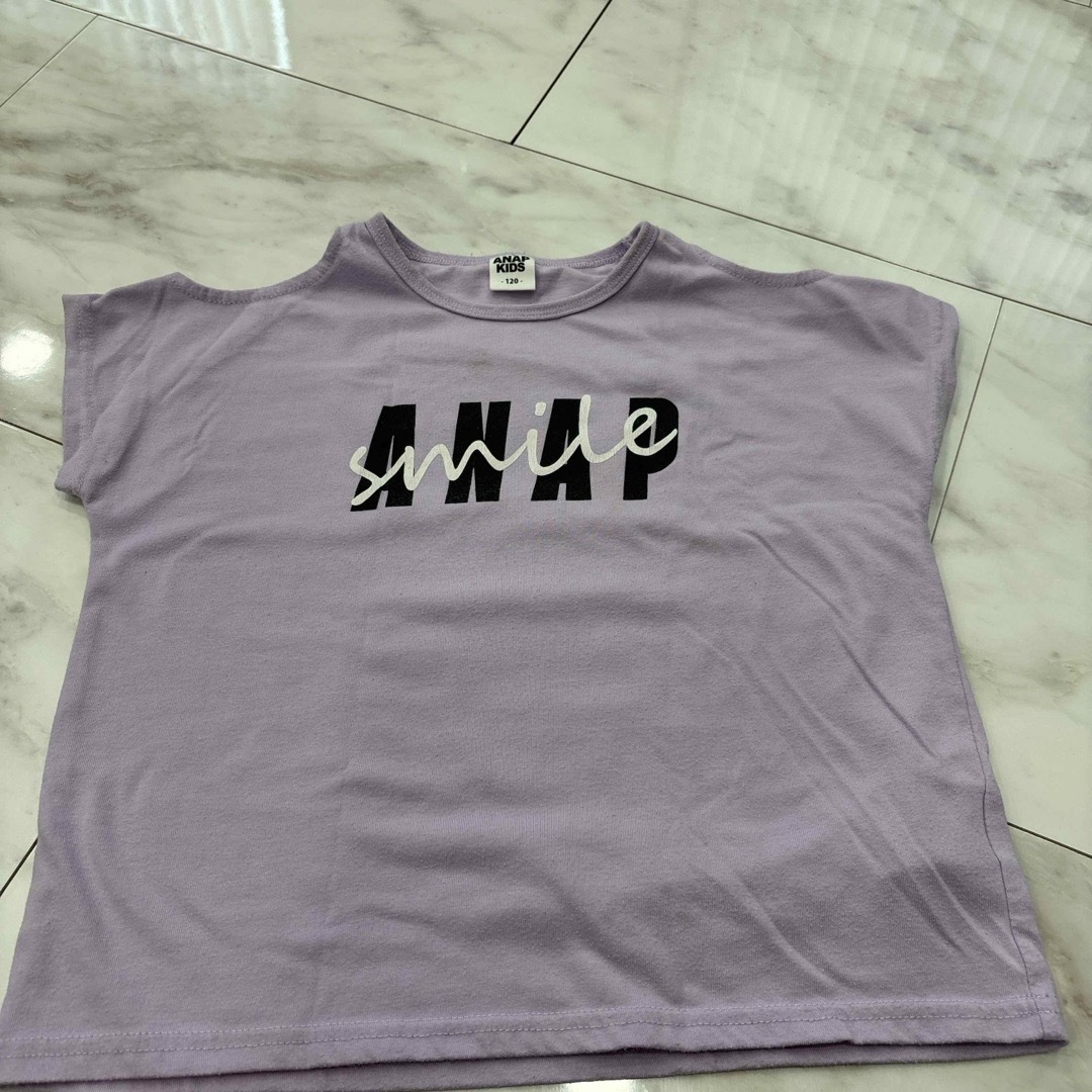 ANAP Kids(アナップキッズ)のTシャツ４枚セット　120 キッズ/ベビー/マタニティのキッズ服女の子用(90cm~)(Tシャツ/カットソー)の商品写真