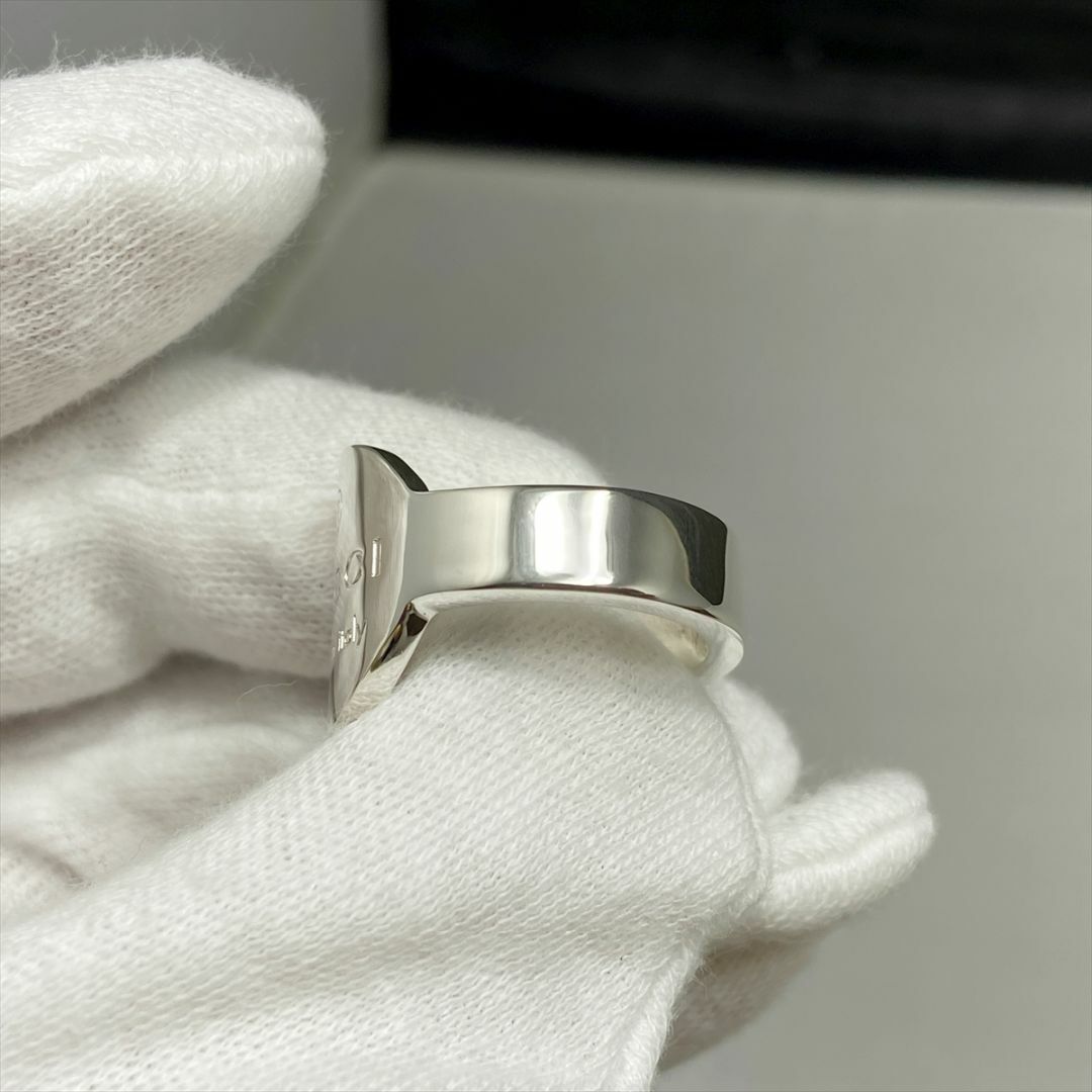 Gucci(グッチ)の新品仕上 グッチ GUCCI ロゴ プレート リング 指輪 シルバー 15号 メンズのアクセサリー(リング(指輪))の商品写真