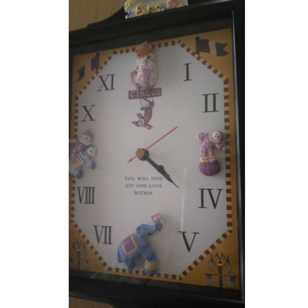 circus(サーカス)のアンティーク🕰可愛い掛け時計🕰HOME SWEET HOME インテリア/住まい/日用品のインテリア小物(置時計)の商品写真
