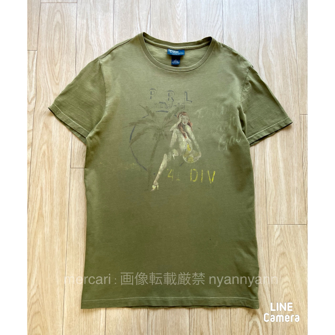 POLO RALPH LAUREN(ポロラルフローレン)のポロ ラルフローレン 90年代 ヴィンテージ グリーン Tシャツ アロハシャツ メンズのトップス(Tシャツ/カットソー(半袖/袖なし))の商品写真