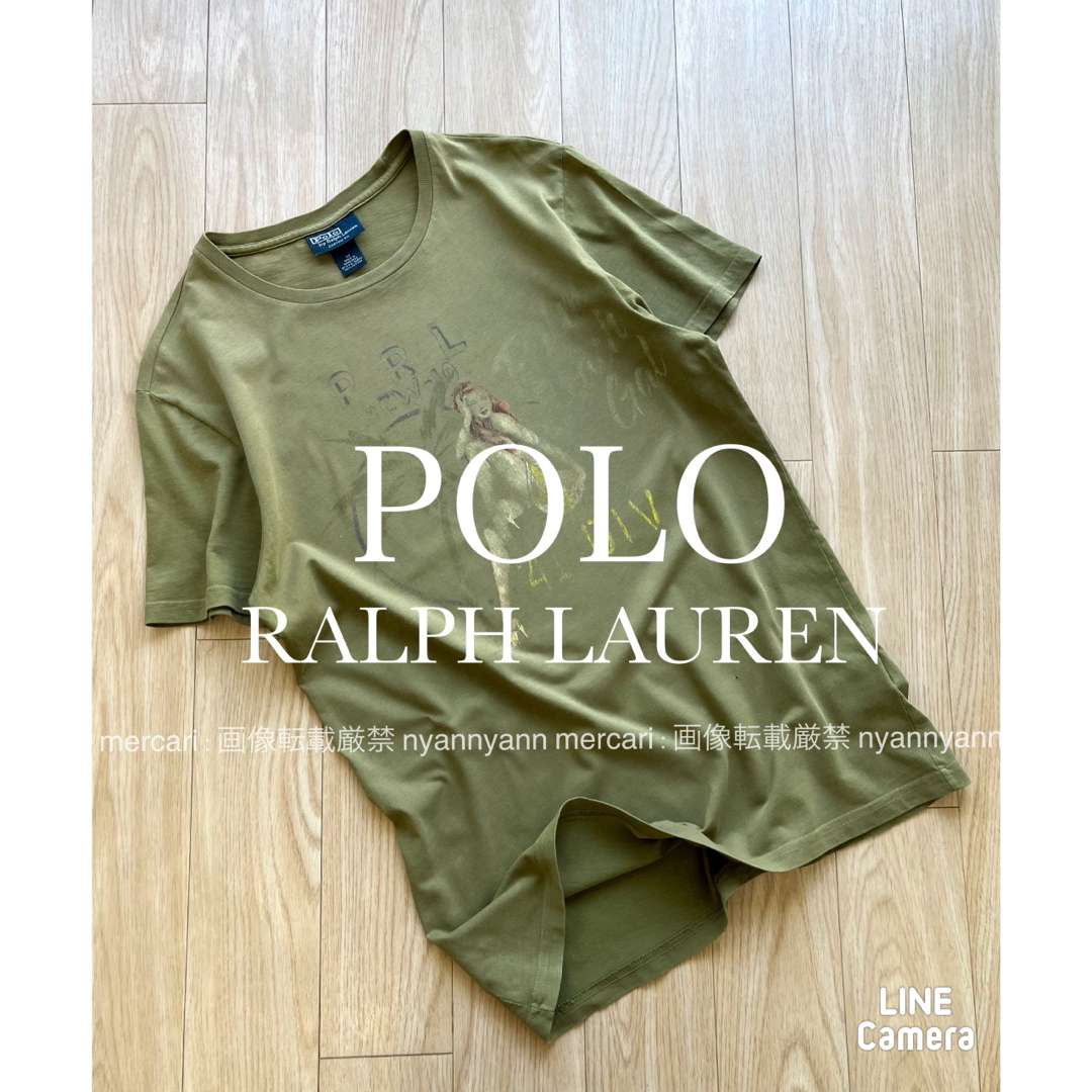 POLO RALPH LAUREN(ポロラルフローレン)のポロ ラルフローレン 90年代 ヴィンテージ グリーン Tシャツ アロハシャツ メンズのトップス(Tシャツ/カットソー(半袖/袖なし))の商品写真