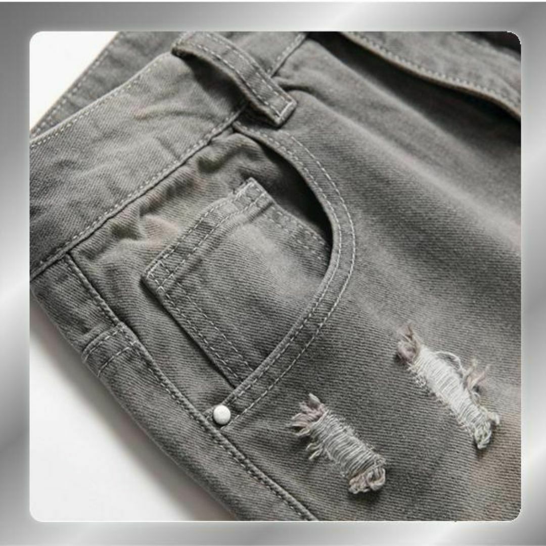 新品送料無料 ダメージジーンズ メンズ 30インチ ダメージデニム メンズのパンツ(デニム/ジーンズ)の商品写真