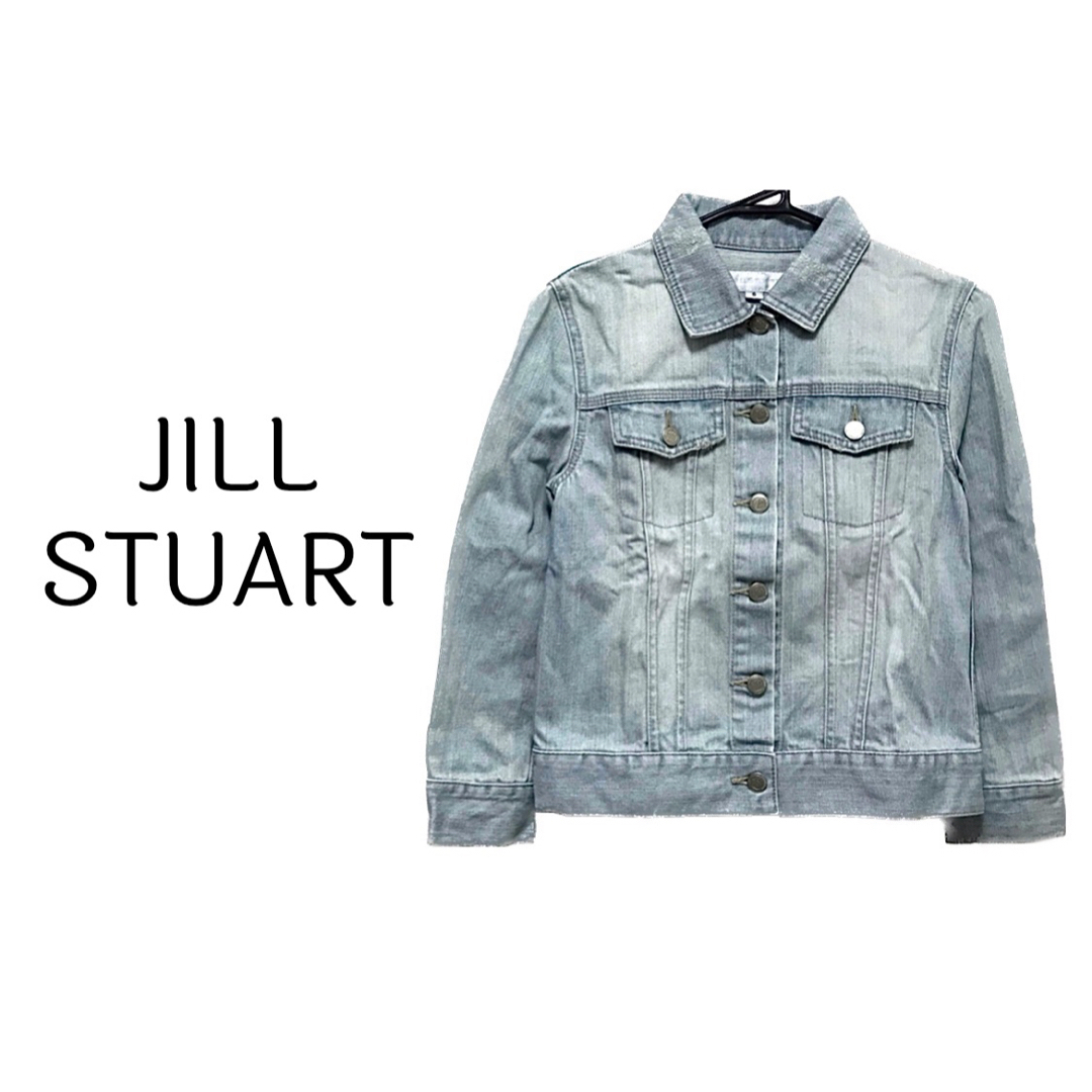 JILL by JILLSTUART(ジルバイジルスチュアート)のJILL STUART  ダメージ加工 デニム ジャケット Gジャン レディースのジャケット/アウター(Gジャン/デニムジャケット)の商品写真