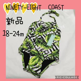 【NINETY-EIGHT】水着　ワンピース　ボタニカル柄　ベビー　80〜90(水着)