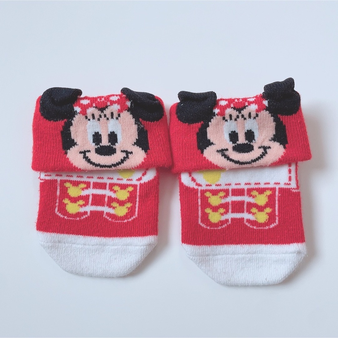 Disney(ディズニー)の美品　限定品　ミッキー　ミニー　ベビー　靴下　ディズニー　キッズ　プレママ キッズ/ベビー/マタニティのこども用ファッション小物(靴下/タイツ)の商品写真