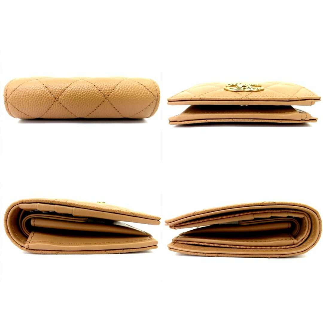 CHANEL(シャネル)のシャネル AP3055 キャビアスキンｘGD金具 ベージュ系 スモールウォレット【池袋店】【中古】 レディースのファッション小物(財布)の商品写真