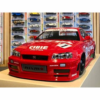 タミヤラジコン日産スカイラインGT-R R34 塗装済 スペアボディ　レッド