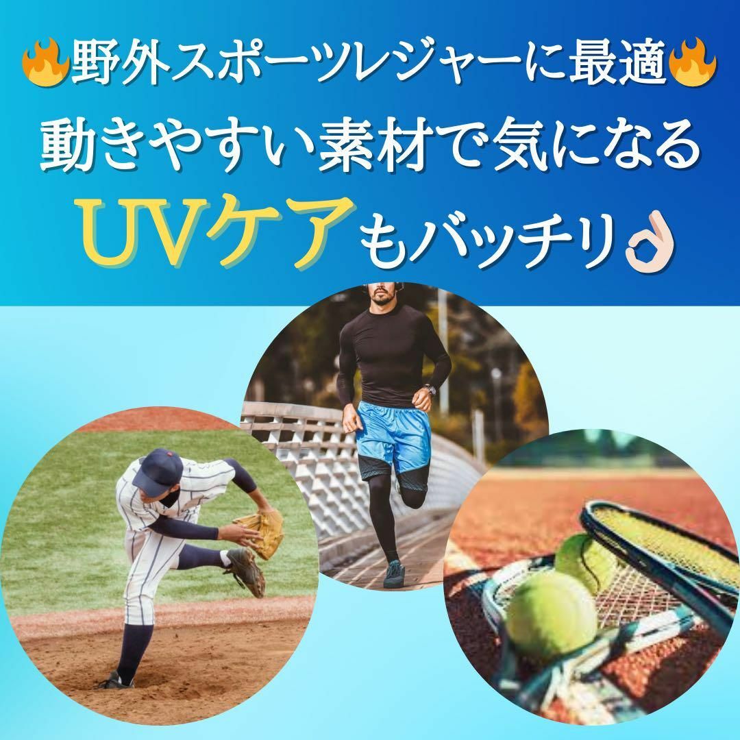 【好評】1029 速乾 UVカット アンダーウェア M 黒 インナー spf50 スポーツ/アウトドアのランニング(ウェア)の商品写真