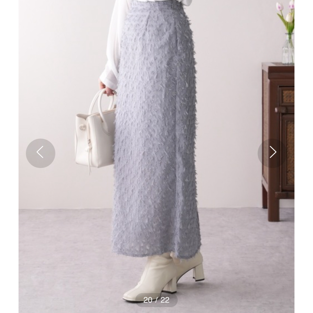 定価5980円　新品タグ付　AMUSE シアージャガードナロースカート レディースのスカート(ロングスカート)の商品写真
