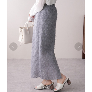 定価5980円　新品タグ付　AMUSE シアージャガードナロースカート(ロングスカート)