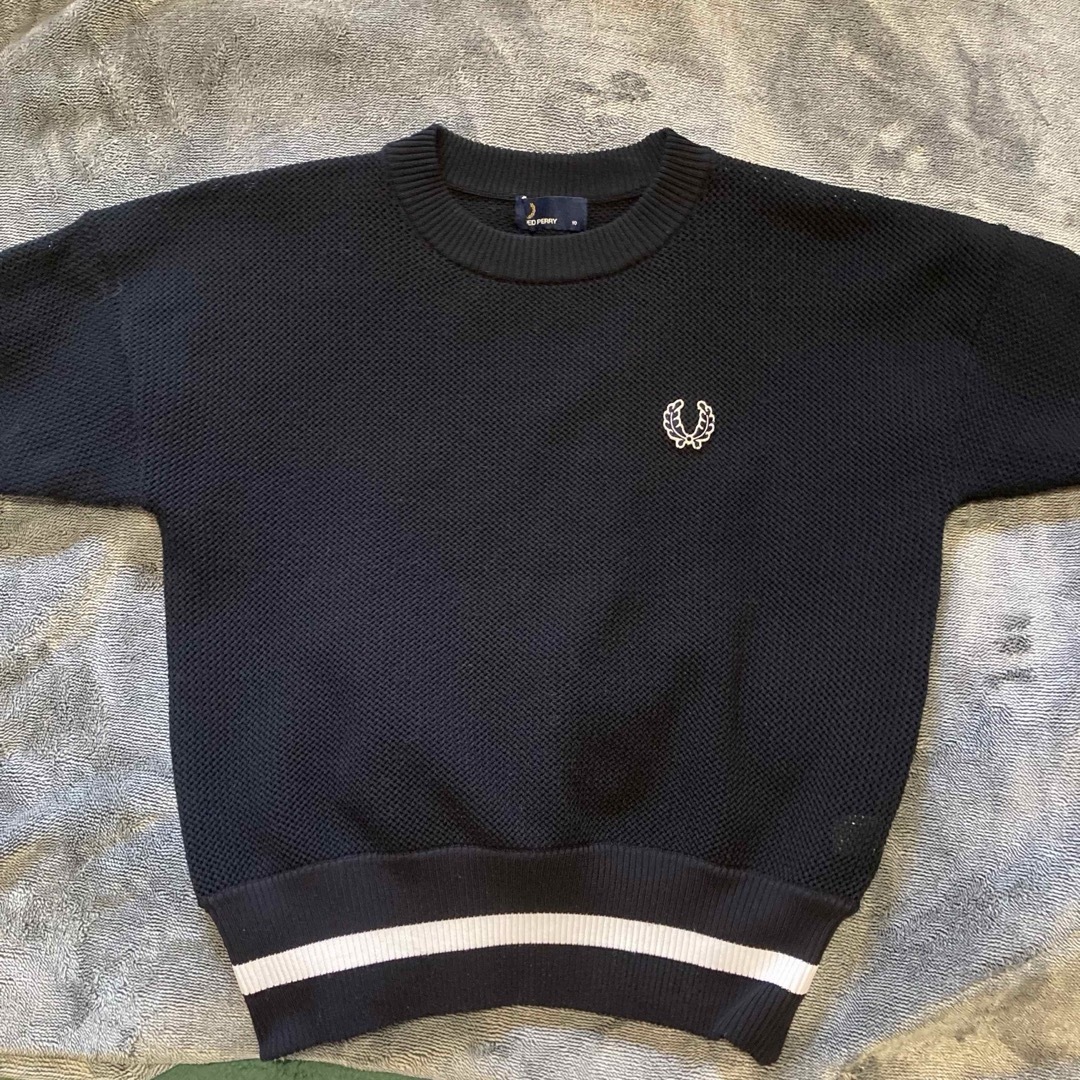 FRED PERRY(フレッドペリー)のフレッドペリー　鹿子　サマーニット　黒　fred perry レディースのトップス(ニット/セーター)の商品写真