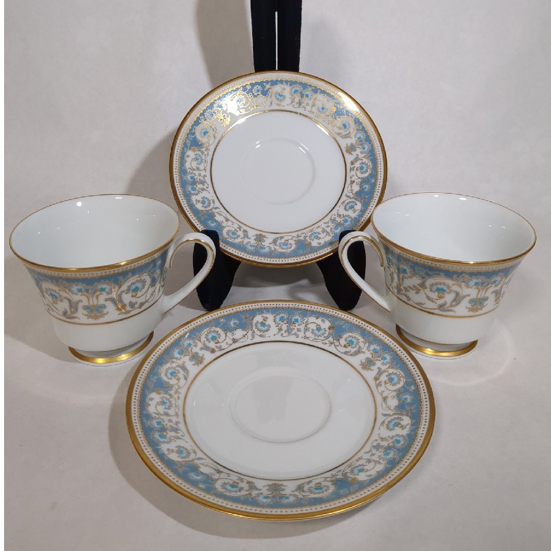 Noritake(ノリタケ)のノリタケ ポロネーズ カップ＆ソーサー 2脚 USED美品 インテリア/住まい/日用品のキッチン/食器(グラス/カップ)の商品写真