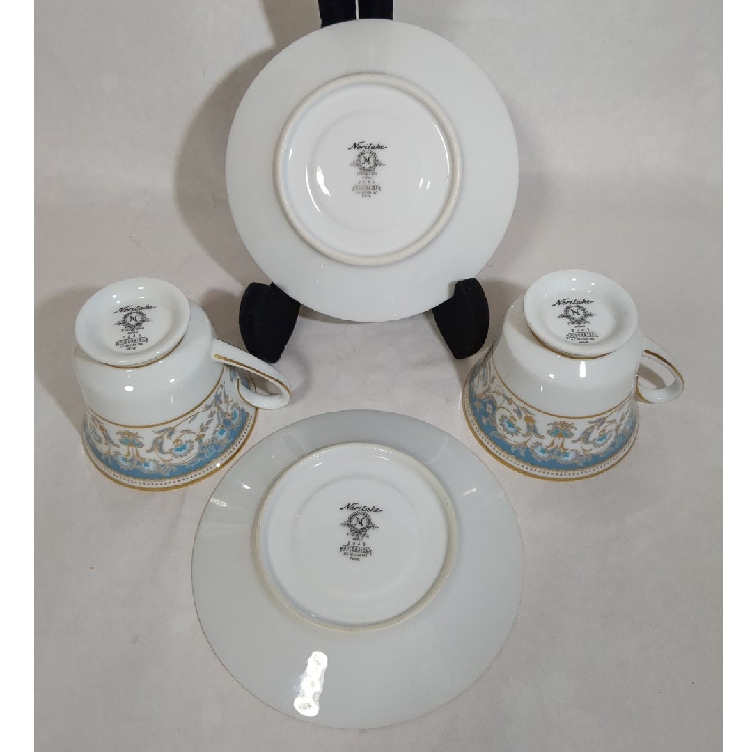 Noritake(ノリタケ)のノリタケ ポロネーズ カップ＆ソーサー 2脚 USED美品 インテリア/住まい/日用品のキッチン/食器(グラス/カップ)の商品写真