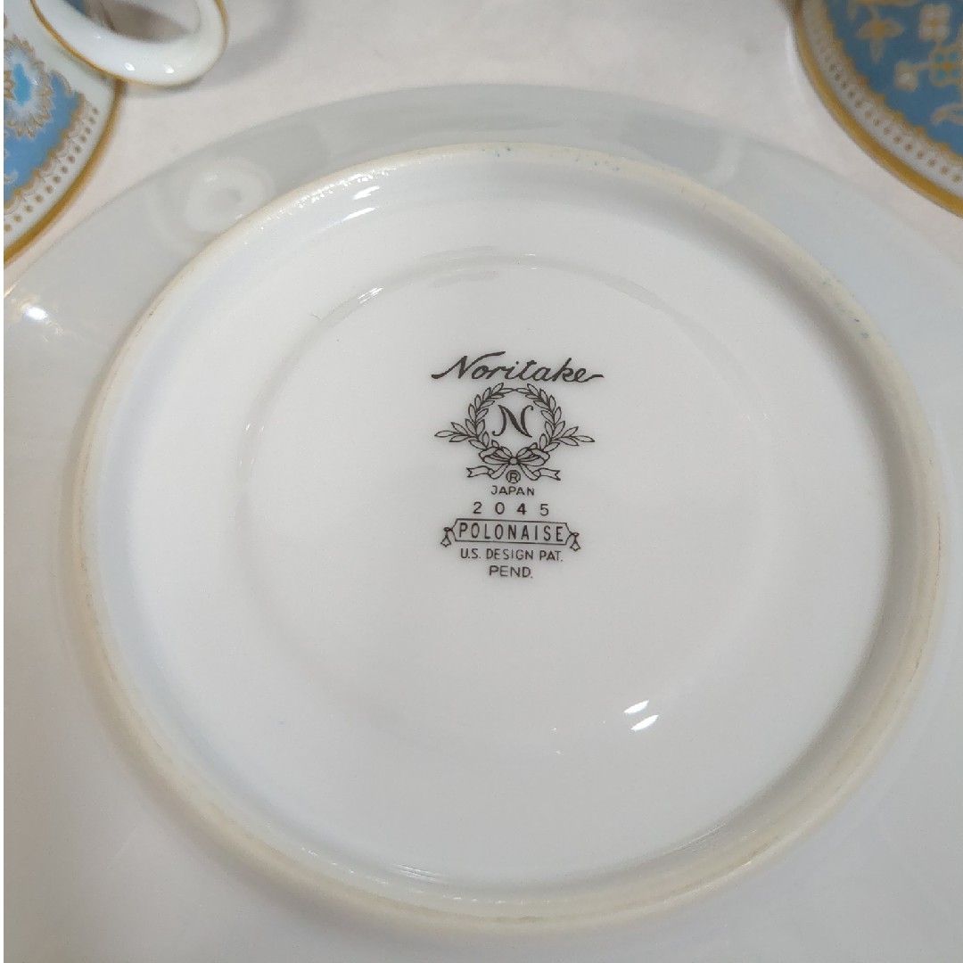 Noritake(ノリタケ)のノリタケ ポロネーズ カップ＆ソーサー 2脚 USED美品 インテリア/住まい/日用品のキッチン/食器(グラス/カップ)の商品写真