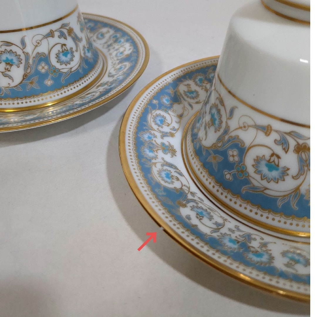 Noritake(ノリタケ)のノリタケ ポロネーズ カップ＆ソーサー 2脚 USED美品 インテリア/住まい/日用品のキッチン/食器(グラス/カップ)の商品写真