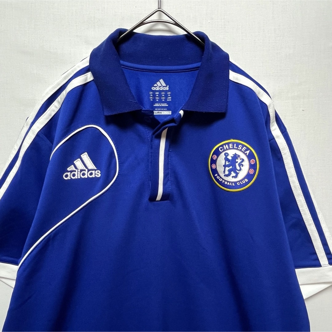 adidas(アディダス)のadidas FCチェルシー chelsea 半袖 ポロシャツ ジャージ XL スポーツ/アウトドアのサッカー/フットサル(ウェア)の商品写真