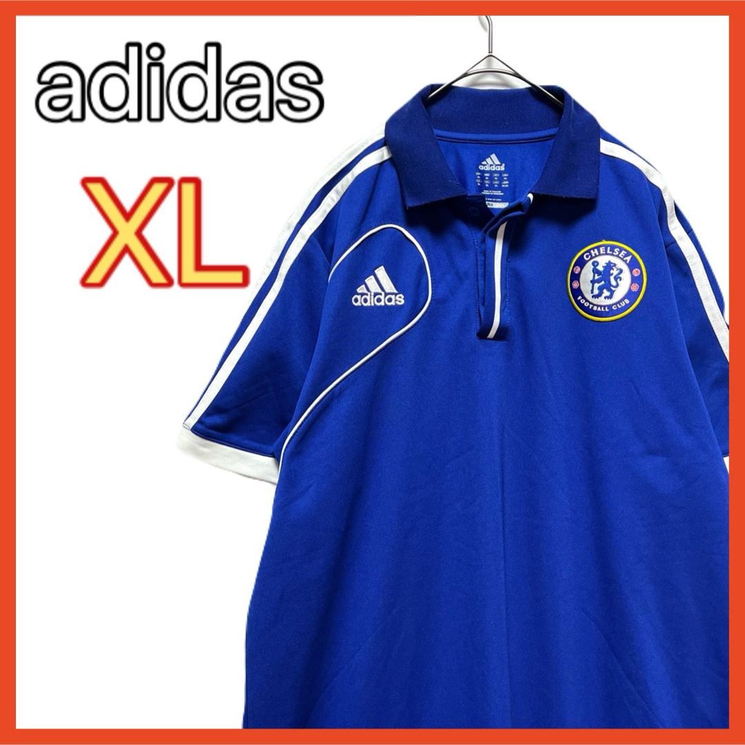 adidas(アディダス)のadidas FCチェルシー chelsea 半袖 ポロシャツ ジャージ XL スポーツ/アウトドアのサッカー/フットサル(ウェア)の商品写真