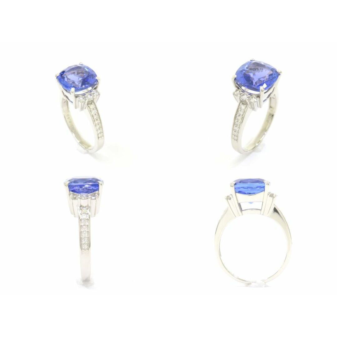 Pt900 タンザナイト5.18ct メレダイヤ0.40ct リング  #13.5【池袋店】【中古】 レディースのアクセサリー(リング(指輪))の商品写真