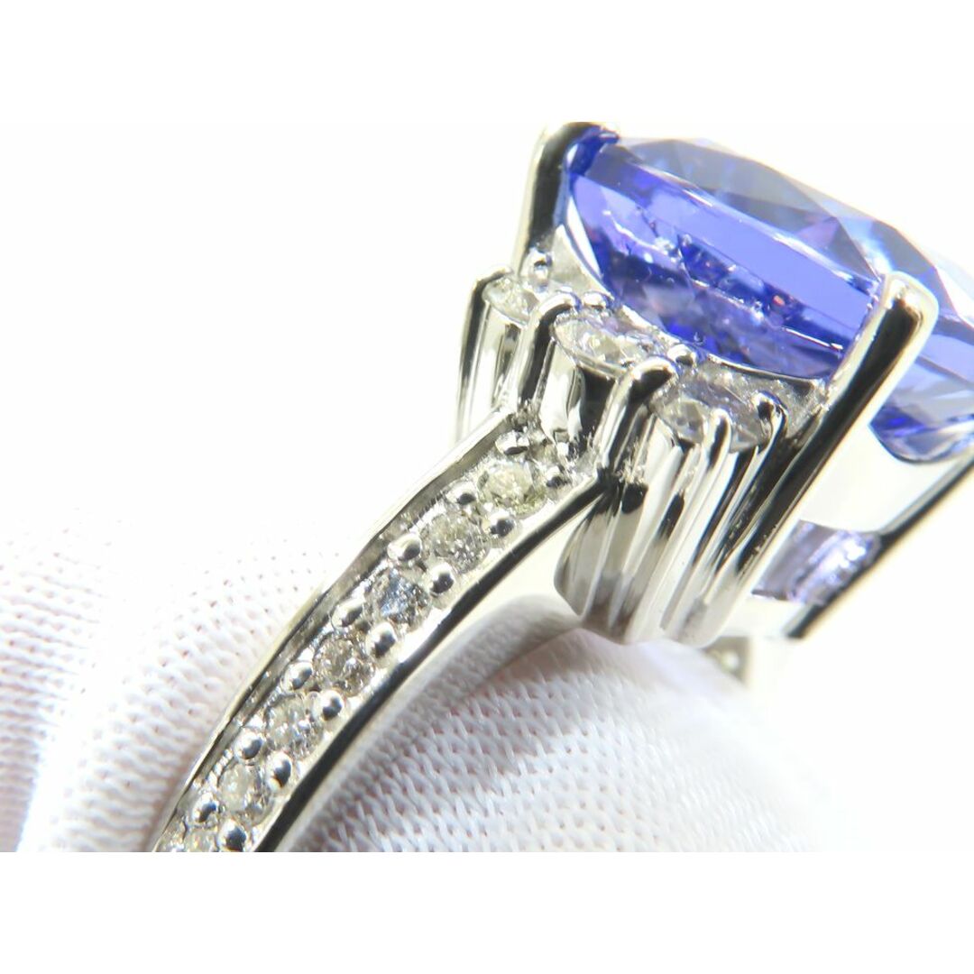 Pt900 タンザナイト5.18ct メレダイヤ0.40ct リング  #13.5【池袋店】【中古】 レディースのアクセサリー(リング(指輪))の商品写真