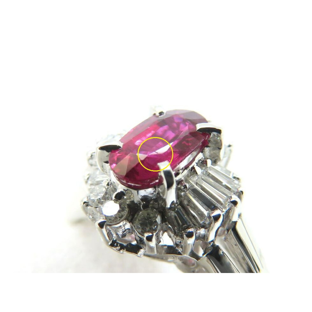 Pt900 ルビー0.585ct ダイヤモンド0.25ct リング #10【池袋店】【中古】 レディースのアクセサリー(リング(指輪))の商品写真