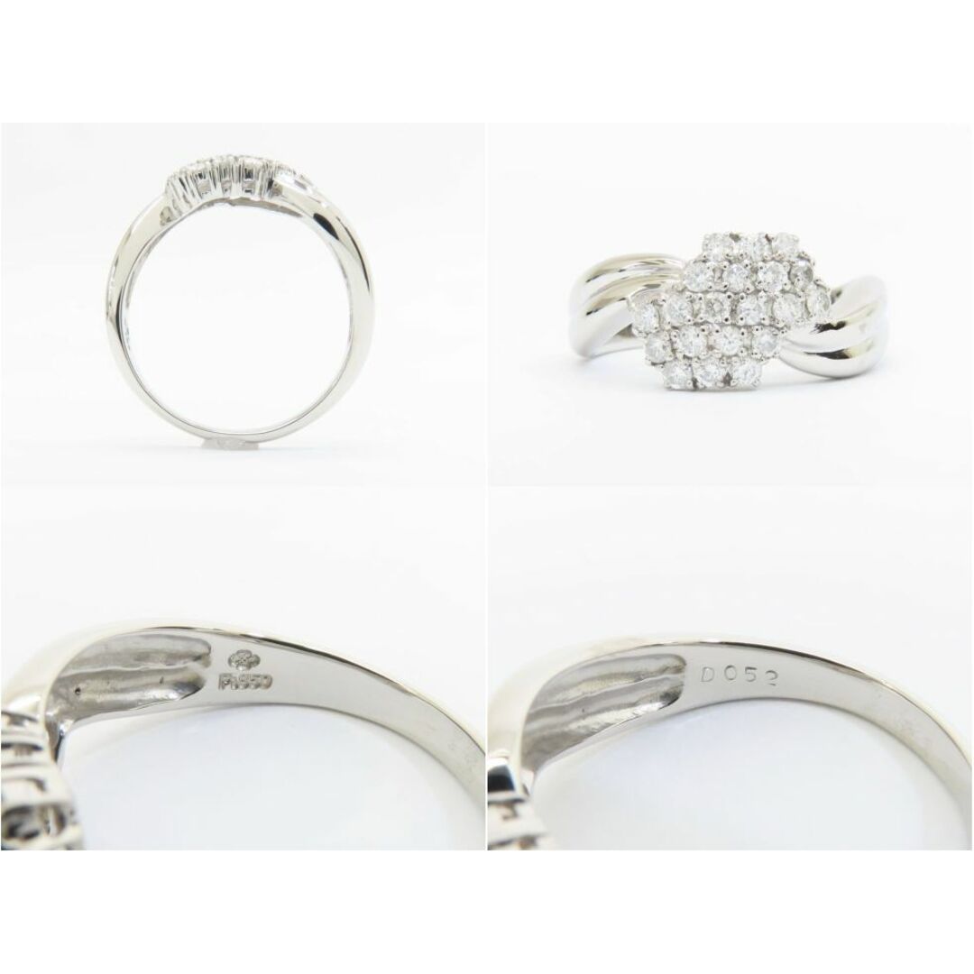 ジュエリーマキ Pt850 ダイヤモンド0.52ct デザイン リング #17【池袋店】【中古】 レディースのアクセサリー(リング(指輪))の商品写真