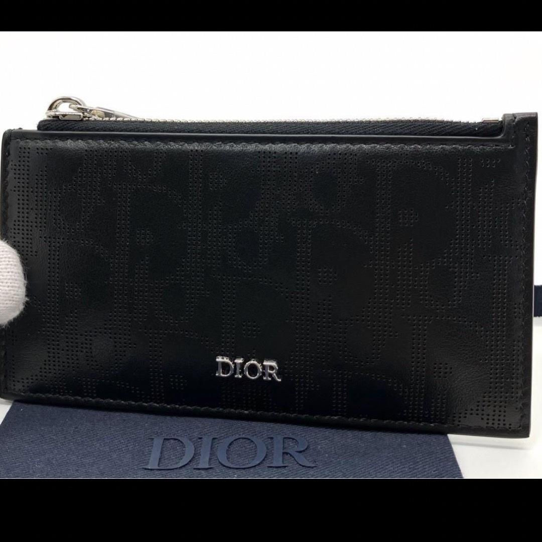 Christian Dior(クリスチャンディオール)のDior ジップ カードホルダーディオール オブリーク ギャラクシー レザー レディースのファッション小物(コインケース)の商品写真