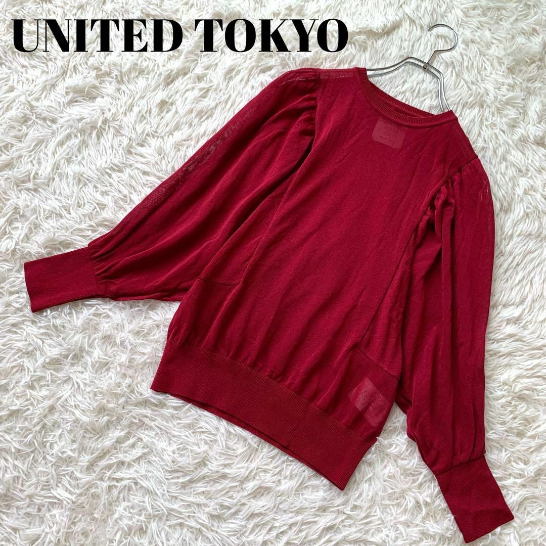 UNITED TOKYO(ユナイテッドトウキョウ)のユナイテッドトウキョウ UNITEDTOKYO テンセルボリュームスリーブニット レディースのトップス(ニット/セーター)の商品写真