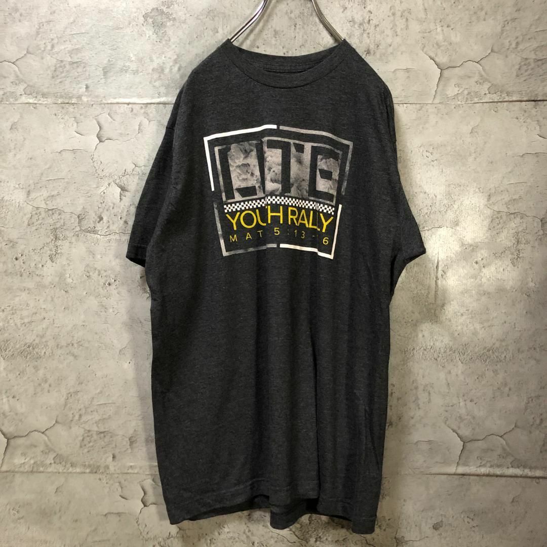 YOUTH RALLY ボックスロゴ 煙 スモーク ビック Tシャツ メンズのトップス(Tシャツ/カットソー(半袖/袖なし))の商品写真