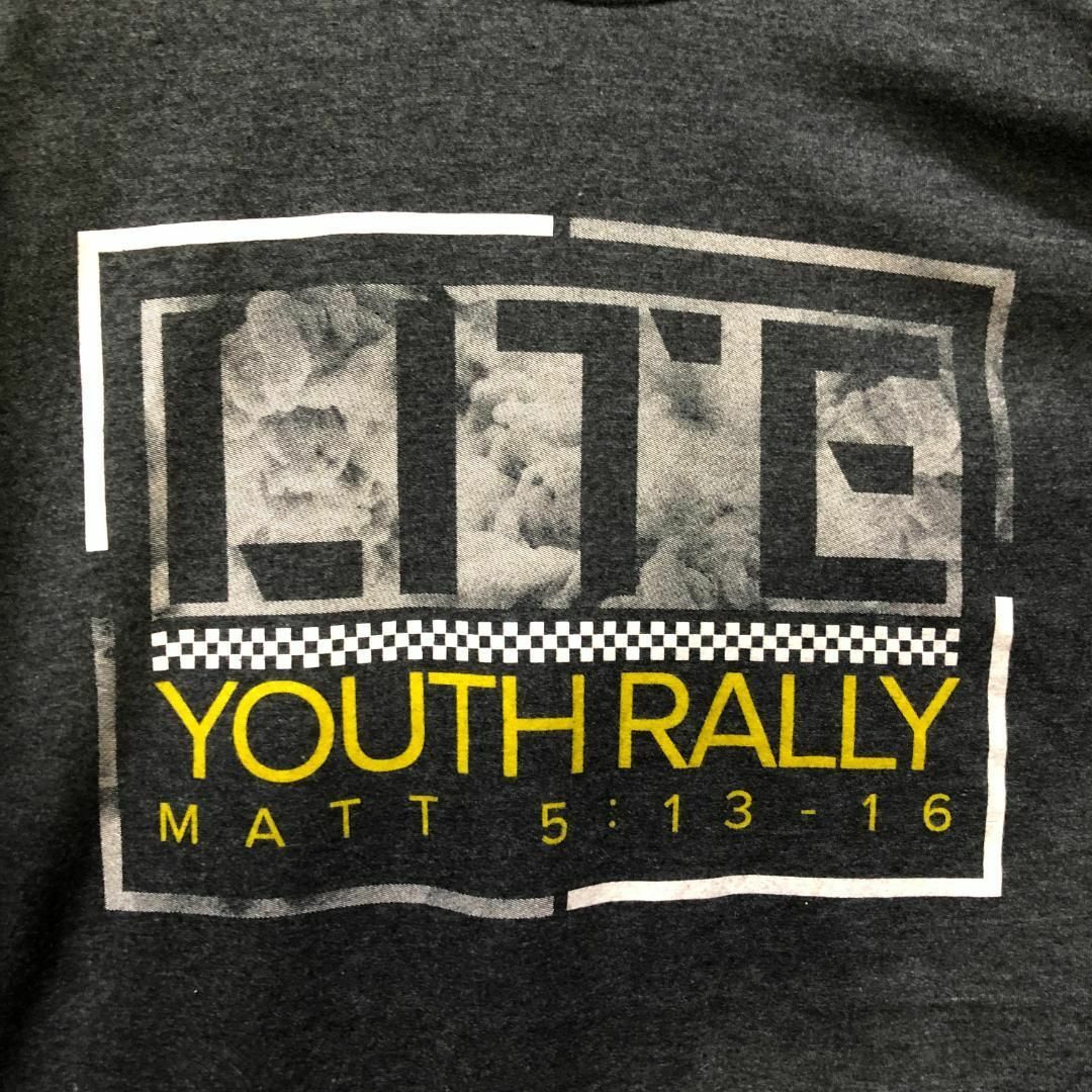 YOUTH RALLY ボックスロゴ 煙 スモーク ビック Tシャツ メンズのトップス(Tシャツ/カットソー(半袖/袖なし))の商品写真