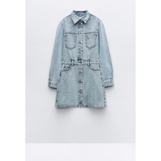 ザラ(ZARA)のZARA デニムミニワンピース(ミニワンピース)