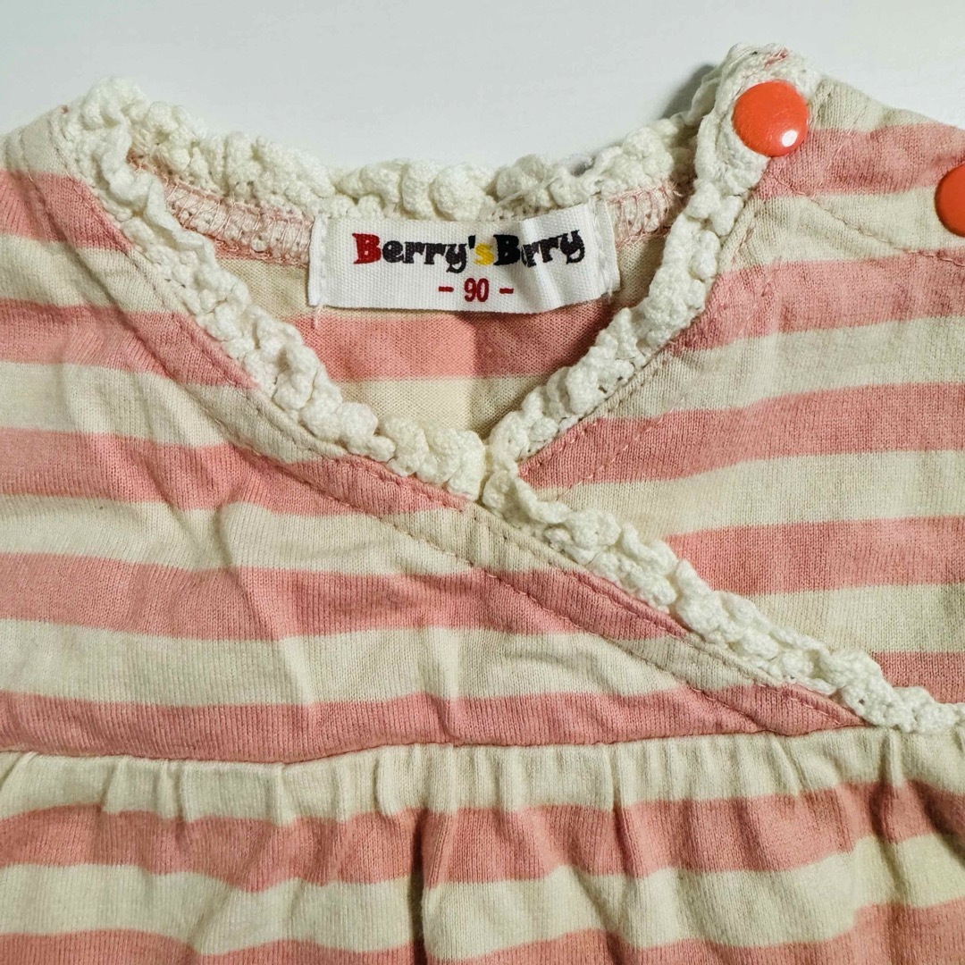 BERRY'S BERRY(ベリーズベリー)の●Berry’s  Berry ボーダー チュニックワンピース 90 USED● キッズ/ベビー/マタニティのキッズ服女の子用(90cm~)(ワンピース)の商品写真