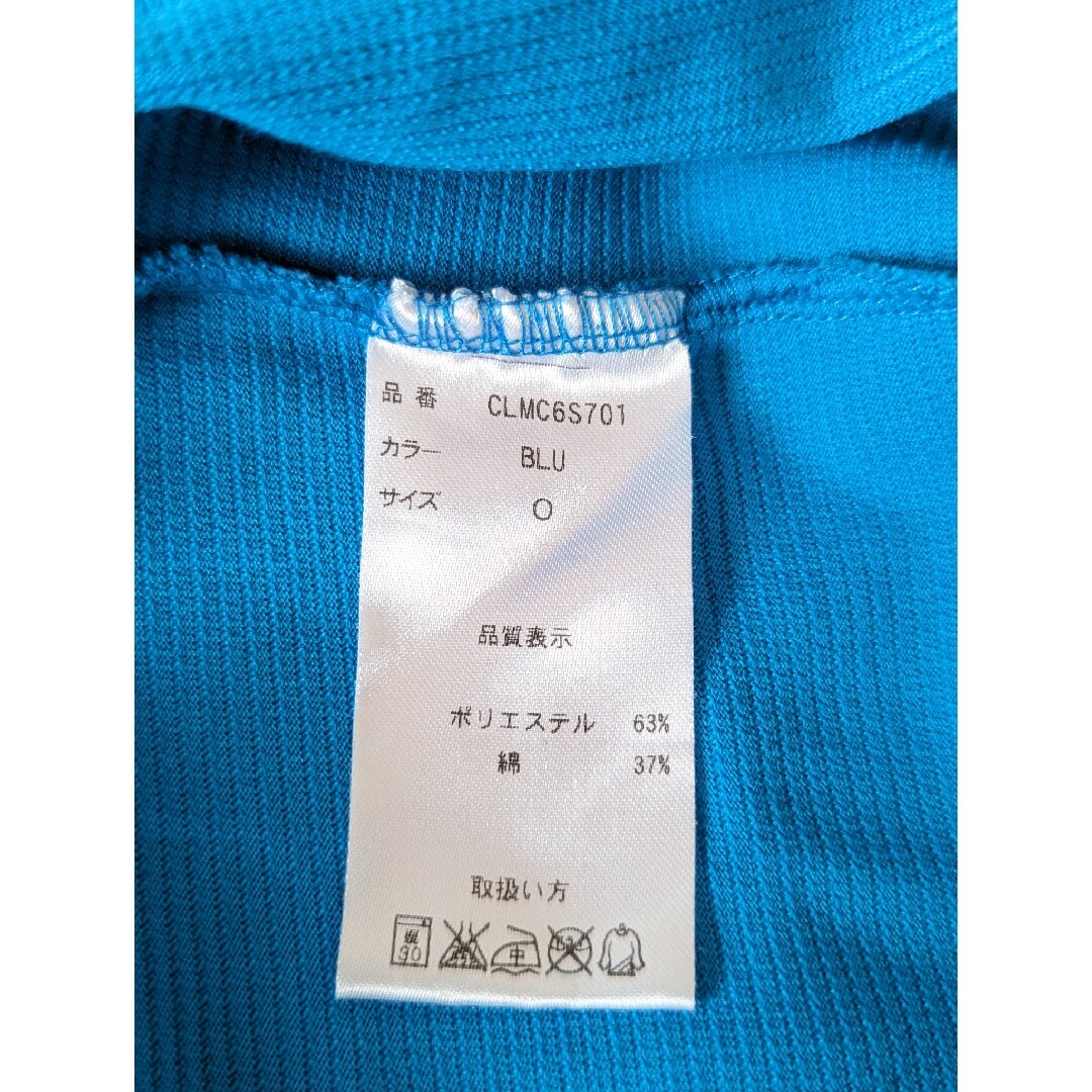 CLUNK　クランク　ポロシャツ　ターコイズブルー　サイズO レディースのトップス(Tシャツ(半袖/袖なし))の商品写真