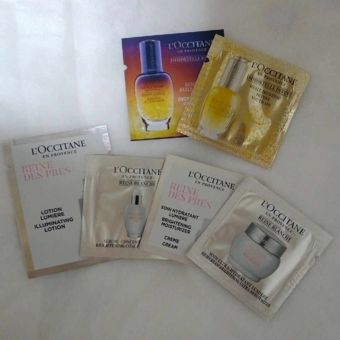 L'OCCITANE(ロクシタン)のロクシタン　試供品　6種類 コスメ/美容のスキンケア/基礎化粧品(美容液)の商品写真