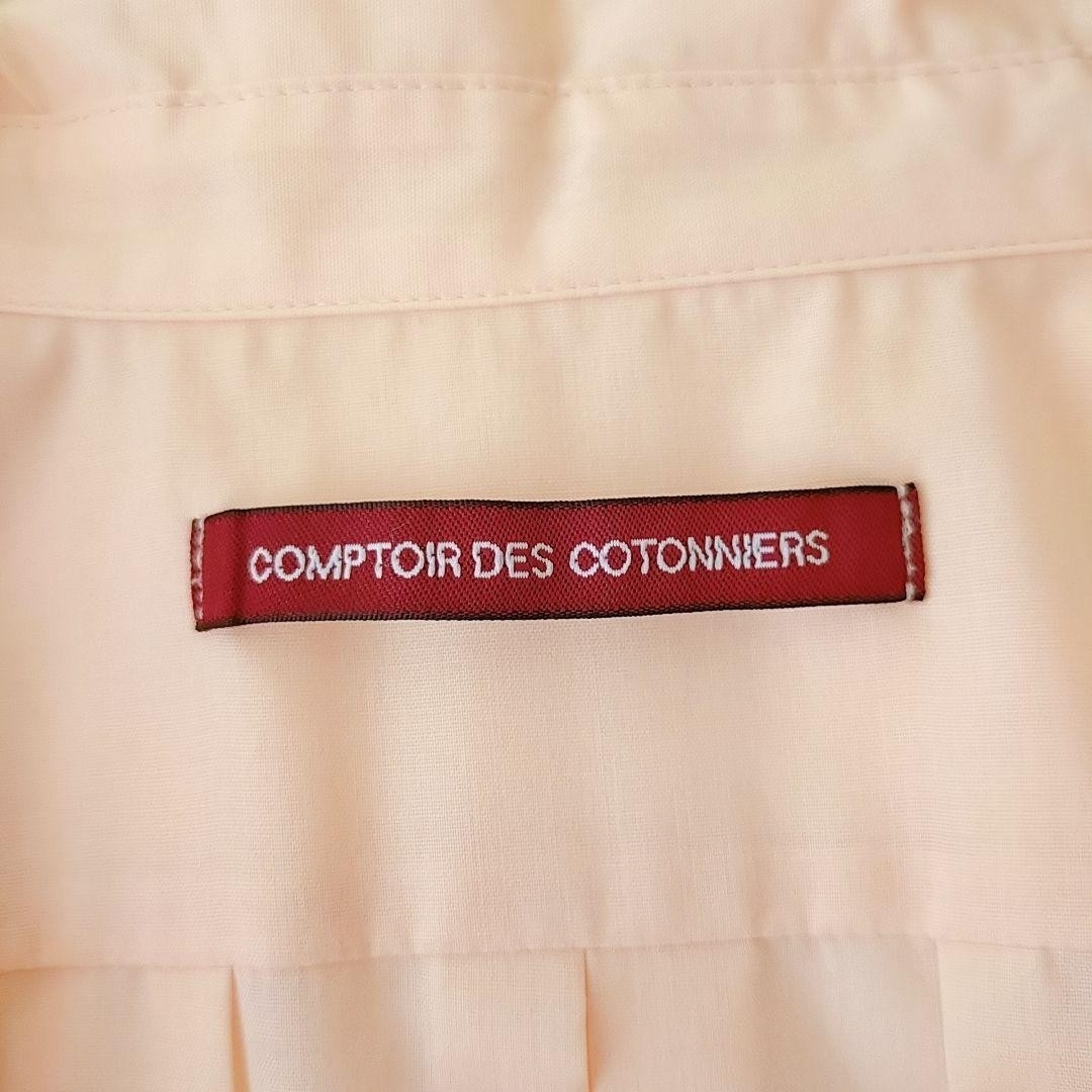 Comptoir des cotonniers(コントワーデコトニエ)のコントワーデコトニエ　☆超美品　サーモンピンク　長袖シアーシャツ　ゆったり レディースのトップス(シャツ/ブラウス(長袖/七分))の商品写真