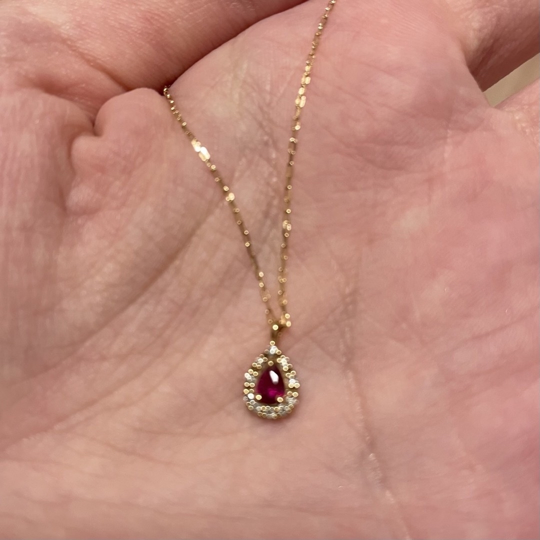 4℃(ヨンドシー)のオデュースヨンドシー ルビー ダイヤモンド ネックレス レディースのアクセサリー(ネックレス)の商品写真