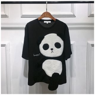 3999円○L バンダ 半袖 Tシャツ ビッグシルエット ブラック(Tシャツ(半袖/袖なし))