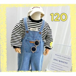 【新品】 キッズ デニム ベビー サロペット 子供服 オーバーオール 120(その他)