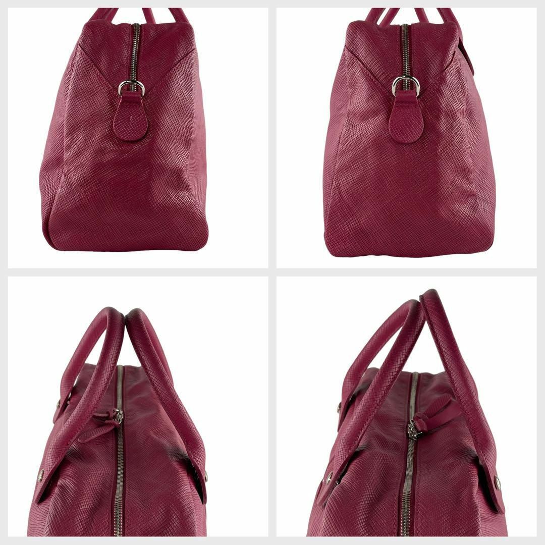 LONGCHAMP(ロンシャン)のLongchamp　ロンシャン　ハンドバッグ　レッド　レザー　A270 レディースのバッグ(ハンドバッグ)の商品写真