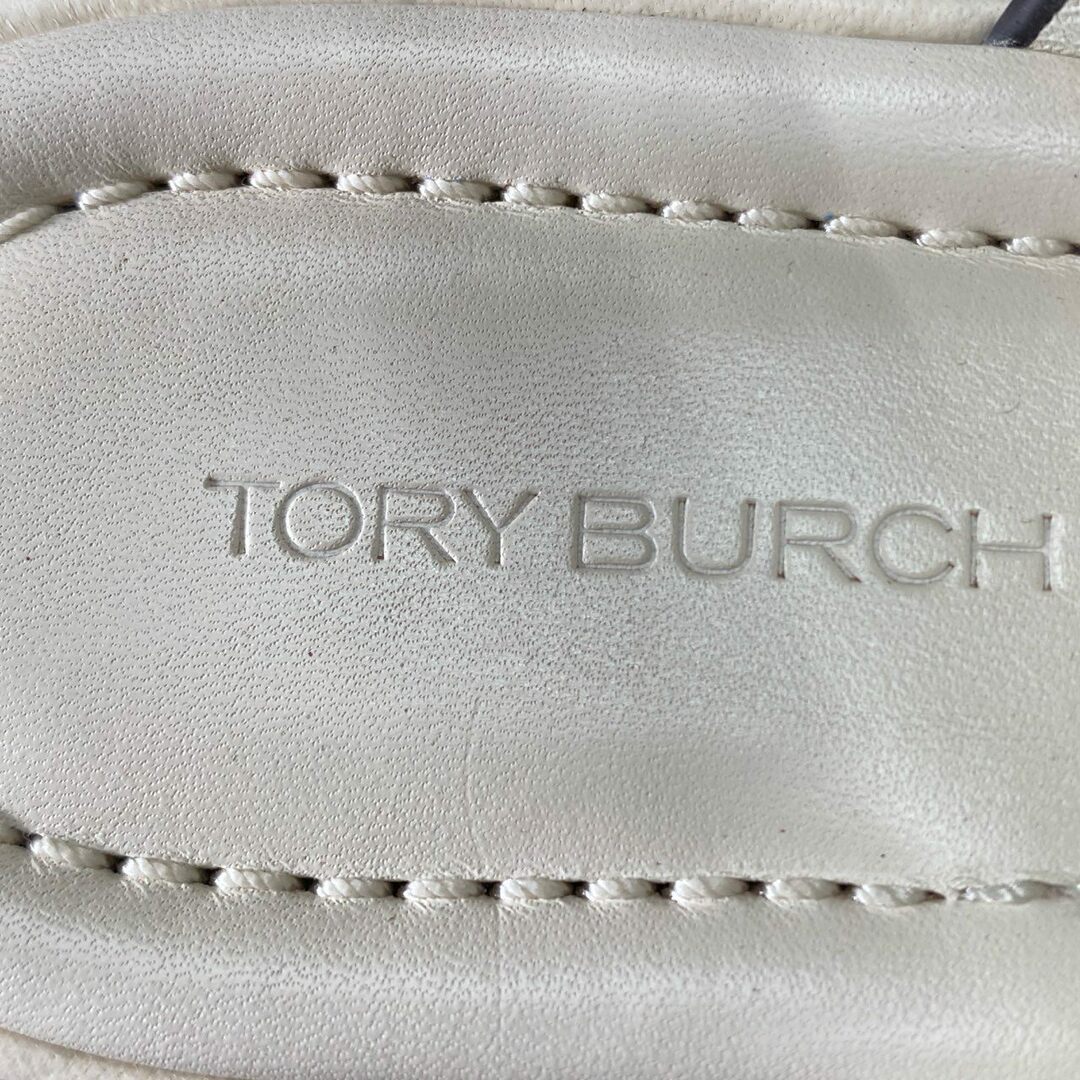 Tory Burch(トリーバーチ)の1e12 【美品】 TORY BURCH トリーバーチ Eleanor エレノア ヒールサンダル 5 1/2M ホワイト レザー シューズ ウィメンズ レディースの靴/シューズ(サンダル)の商品写真