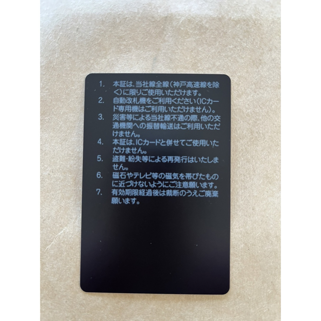 【神戸電鉄　株主優待乗車証（定期型）】 チケットの乗車券/交通券(鉄道乗車券)の商品写真